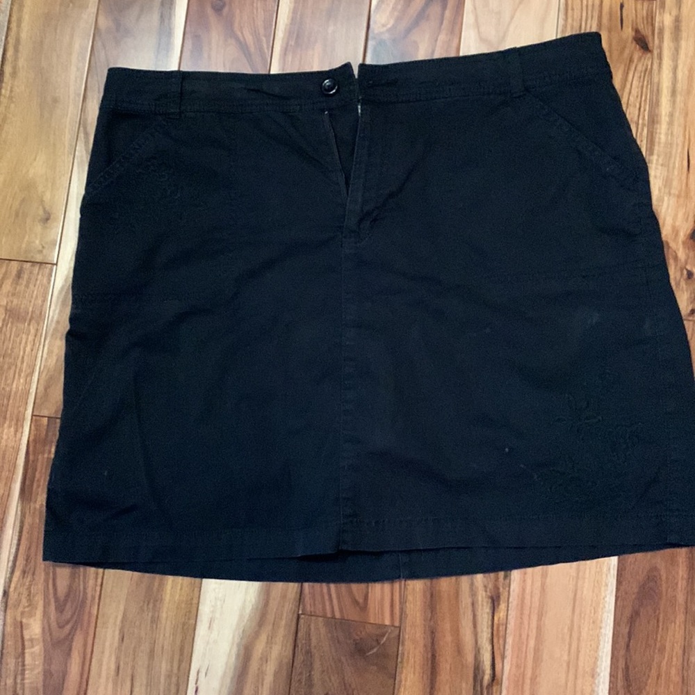 Black Cotton Skort